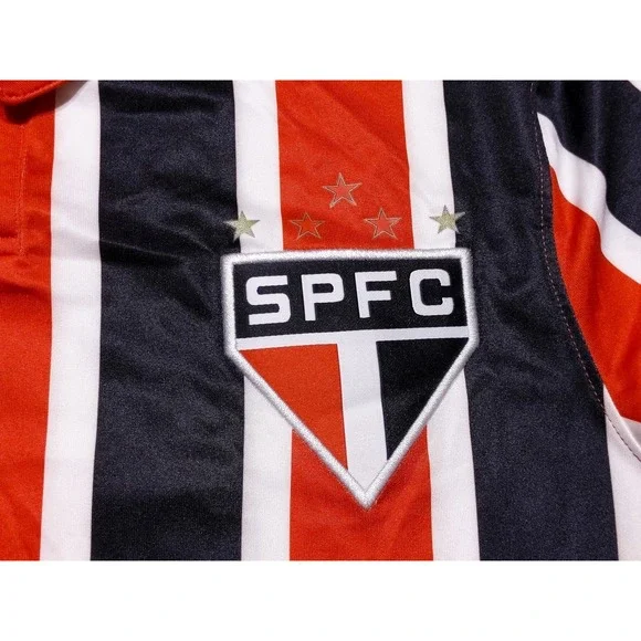 UNDER ARMOUR São Paulo SPFC Ferreira Soccer Football Jersey Red Striped Medium M
